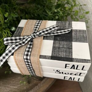Faux Fall themed wood books
